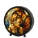 Stained Glass LED Lantern, 15.5×15.5×4 cm