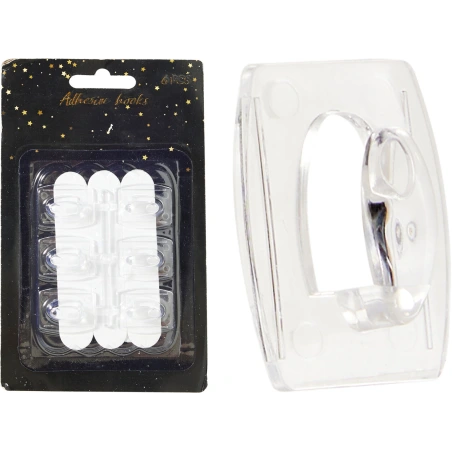 Adhesive Hooks, 27×22 mm, 1 pack - 6 pcs.