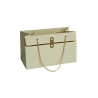 Gift Bag with Chain, 22×10×13 cm, Sand (ecru) Color
