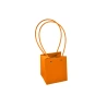 Dāvanu maisiņš ar plastmasas rokturi, 15×13 cm, oranžā krāsā