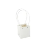 Gift Bag with Plastic Handle, 15×13 cm, White Color