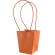 Dāvanu maisiņš ar plastmasas rokturi, 15,5×13×9,5 cm, oranžā krāsā