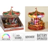 Dekoracija su LED „Kalėdinė karuselė“, 28 cm
