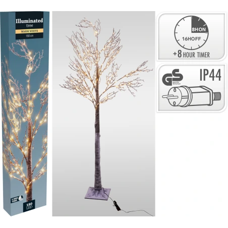 LED Snow-Covered Tree, 150 cm