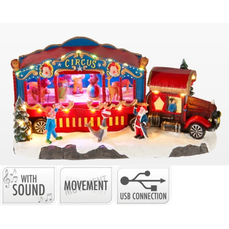 Decoration “Circus Truck”, LED, 39×15×18 cm