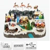 Decoration “Village with Santa’s Sleigh”, LED, 59 cm