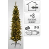 Pencil-Shaped Christmas Tree, 180 cm, LED