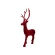 Reindeer, 73 cm, Flocked, Dark Cherry
