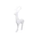 Reindeer, 73 cm, Flocked, White