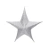 Piekarināms zvaigznes dekors, 80 cm, spīdīgi sudrabainā krāsā