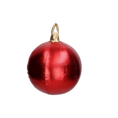 Dekoratyvinis medžiaginis pakabinamas bumbulas, 50 cm, raudonos spalvos