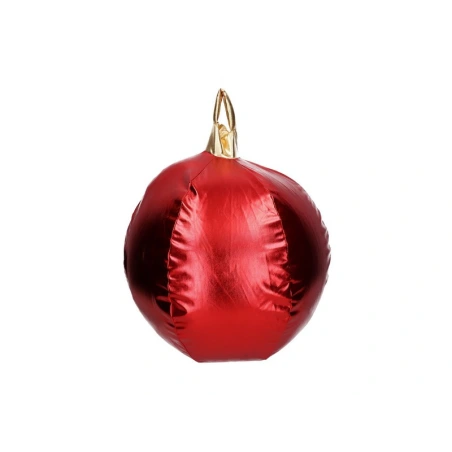 Dekoratyvinis medžiaginis pakabinamas bumbulas, 60 cm, raudonos spalvos