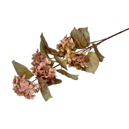 Hydrangea Stem, 100 cm, Taupe-Light Lilac