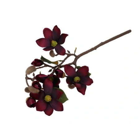 Magnolia Stem, 50 cm, Dark Cherry