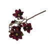 Magnolijos šakelė, 50 cm, tamsiai vyšninės spalvos