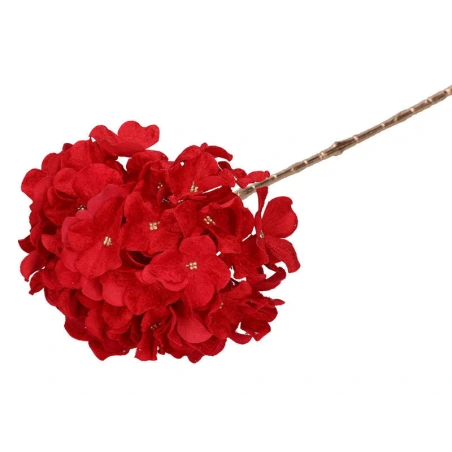 Veliūrinė hortenzija, 47 cm, tamsiai raudonos spalvos