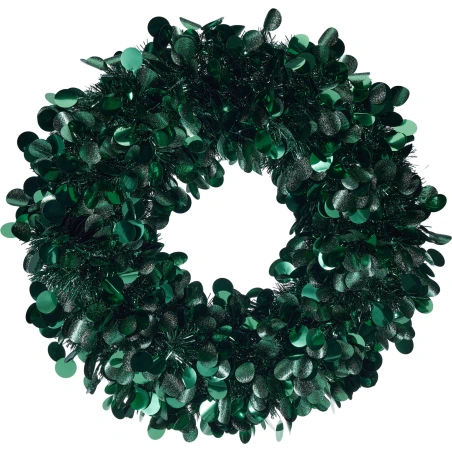 Glitter Wreath, 46 cm, Green
