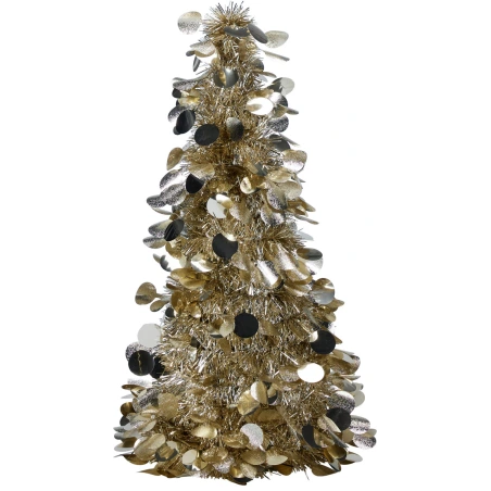 Blizganti eglutė, 46 cm, šampaninės spalvos