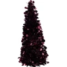 Blizganti eglutė, 60 cm, vyšninės (burgundy) spalvos