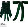Ribbon Set, 29 cm, Green, 1 Pack – 5 pcs.