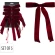 Kaspinų rinkinys, 29 cm, tamsiai vyšninės (burgundy) spalvos, 1 pak. – 5 vnt.