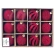 Plastic Baubles, 6 cm, Red, 1 Pack – 12 pcs.