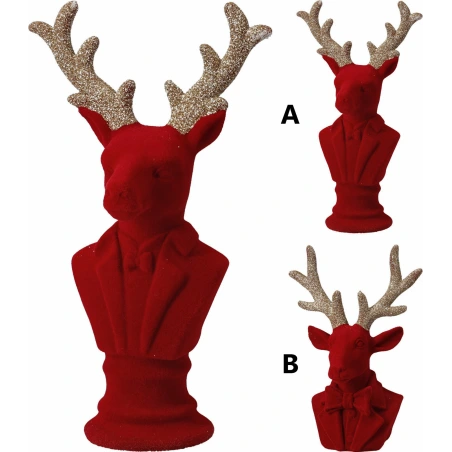 Brieža krūšutēls, 28 cm, ķiršu krāsā