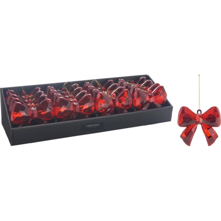 Diamond-Shape Hanging Bow, 12×11 cm, Red