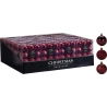 Christmas Tree Ornaments, Ø 30 mm, burgundy, 1 Pack - 24 pcs.