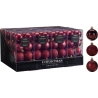 Eglīšu rotājumi, Ø 50 mm, tumši ķiršu (burgundy) krāsā, 1 iep. - 16 gab.