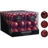 Eglīšu rotājumi, Ø 80 mm, tumši ķiršu (burgundy) krāsā, 1 iep. - 6 gab.