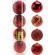 Christmas Tree Ornaments, Ø 15 cm, Red, 1 Set - 4 pcs.