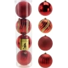 Eglīšu rotājumi, Ø 15 cm, sarkanā krāsā, 1 komplekts - 4 gab.