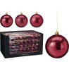Eglīšu rotājumi, Ø 60 mm, tumši ķiršu (burgundy) krāsā, 1 iep. - 9 gab.
