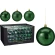 Christmas Tree Ornaments, Ø 60 mm, Green, 1 Pack - 9 pcs.