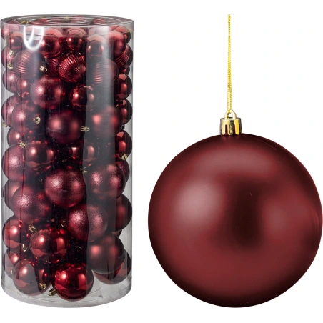 Eglītes rotājumi, tumši ķiršu (burgundy) krāsā, 1 iep. - 100 gab.