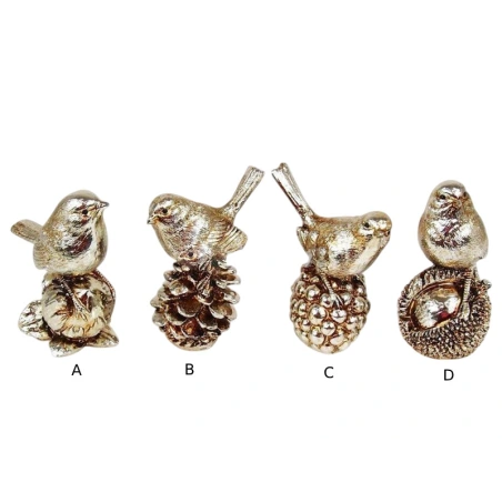 Birds, Gold-Copper, 5.8×4×7.5 cm
