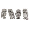 Owl, Silver, 4×4.5×6 cm