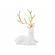 Flocked Reindeer, 20×15 cm, White