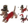 Christmas Dog with Hat, 27 cm
