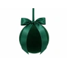 Kalėdinė dekoracija - bumbulas su kaspinu, Ø 30 cm, žalios spalvos