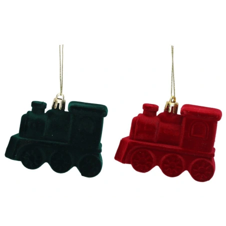 Flocked Christmas Ornament, 8×3.5×6 cm