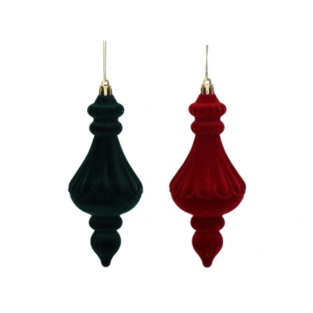Flocked Christmas Ornament, 6×6×16 cm