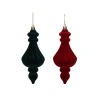 Flocked Christmas Ornament, 6×6×16 cm