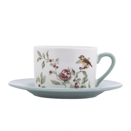 Porcelain Cup, 230 ml, with Saucer, Ø 15.5 cm