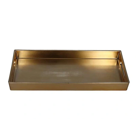 Plastic Tray, 35 × 15 × 3.5 cm, Gold