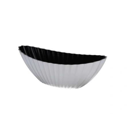 Plastikinis vazonas, 28×12×11 cm, sidabrinės spalvos
