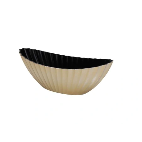 Plastikinis vazonas, 28×12×11 cm, auksinės spalvos