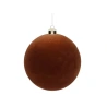 Flokēts plastmasas Ziemassvētku rotājums, 15 cm, brūnā krāsā