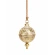 Metal Sphere, 12 × 12 × 21 cm, Gold